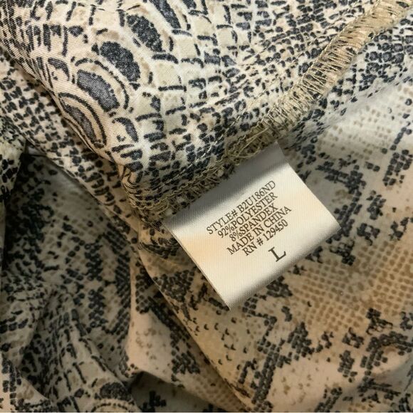 Como Vintage Wrap Snake Skin Blouse size L - Picture 8 of 8